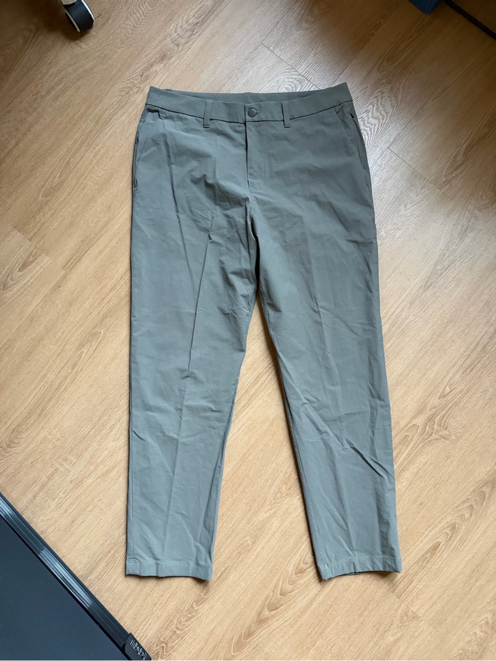 Lululemon ABC Slim Fit Commission Novelty Canvas Pant 34x30 Gray Stretch